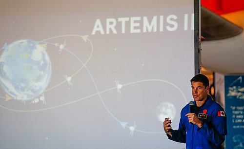 JOHN WOODS / FREE PRESS
Canadian astronaut Jeremy Hansen speaks and meets people at Aviation Museum of Western Canada Sunday, September 29, 2024. Hansen will be the first Canadian astronaut selected for a mission around the moon. 

Reporter: tyler