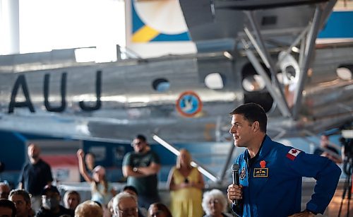 JOHN WOODS / FREE PRESS
Canadian astronaut Jeremy Hansen speaks and meets people at Aviation Museum of Western Canada Sunday, September 29, 2024. Hansen will be the first Canadian astronaut selected for a mission around the moon. 

Reporter: tyler