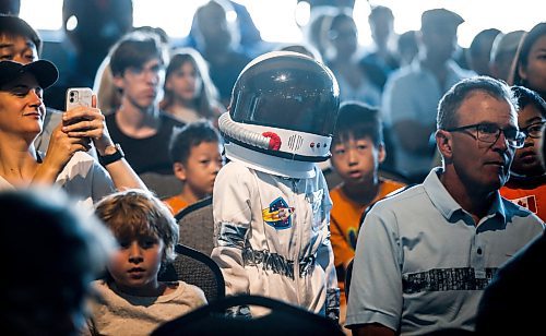 JOHN WOODS / FREE PRESS
Oliver Stuart came out to listen to Canadian astronaut Jeremy Hansen speak at Aviation Museum of Western Canada Sunday, September 29, 2024. Hansen will be the first Canadian astronaut selected for a mission around the moon. 

Reporter: tyler