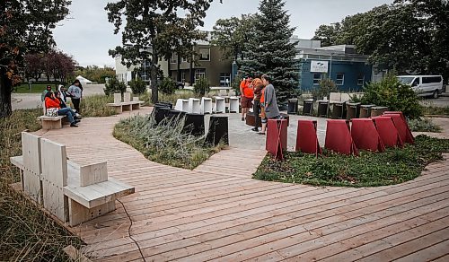 JOHN WOODS / FREE PRESS
People gather for National Day of Truth And Reconciliation or Orange Shirt Day in Manitoba at an Assiniboia Residential School memorial in Theodore Niizhotay Fontaine Park in Winnipeg Monday, September 30, 2024.  

Reporter: tyler