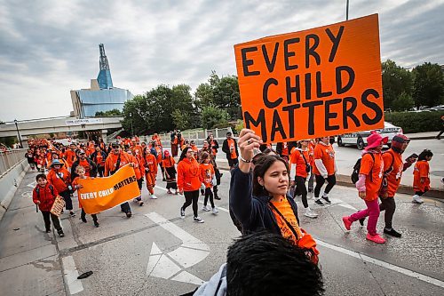 JOHN WOODS / FREE PRESS
People gather for Truth And Reconciliation Day or Orange Shirt Day in Manitoba as they walk down York Ave in Winnipeg Monday, September 30, 2024.  

Reporter: tyler