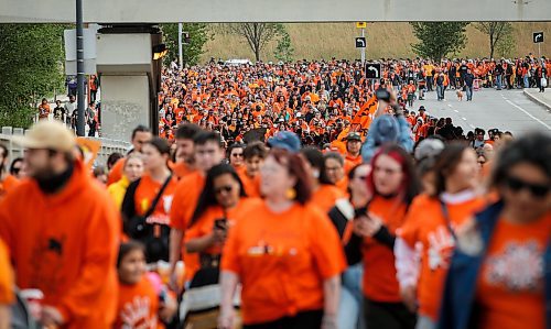 JOHN WOODS / FREE PRESS
People gather for Truth And Reconciliation Day or Orange Shirt Day in Manitoba as they walk down York Ave in Winnipeg Monday, September 30, 2024.  

Reporter: tyler