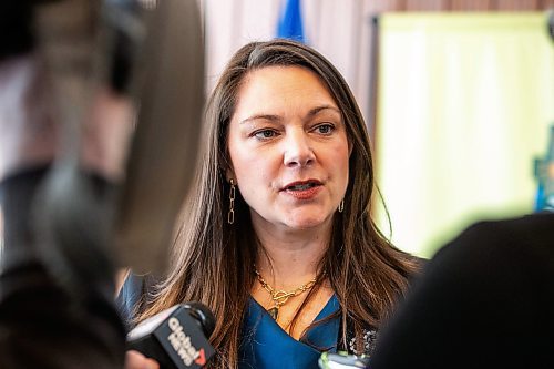 MIKAELA MACKENZIE / FREE PRESS

Councillor Sherri Rollins speaks to the media at City Hall on Thursday, Feb. 29, 2024. 

For Joyanne story.