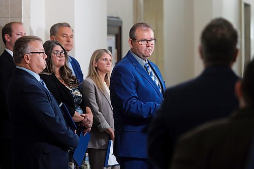 MIKE DEAL / FREE PRESS
Leader of the Official Opposition Wayne Ewasko announces changes to the critic roles heading into the fall sitting of the Manitoba legislature at the Manitoba Legislative Building Tuesday afternoon.
Reporter: Carol Sanders
241001 - Tuesday, October 01, 2024.