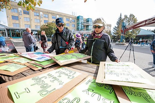 Ruth Bonneville / Free Press

Standup - Seniors for Climate

Photo of Diane Sabourin (left) and Ren Perreault looking through poster signs for actions people can take to help the planet at event Tuesday.  

Seniors and supporters for Climate Change hold informational event at the Forks asking people to engage with actions and conversations with politicians to take action on climate change Tuesday.  The event included informational booths and a sing-a-long by members of the Raging Grannies.   

More info from presser: Seniors for Climate (SFC) is a project founded by six seniors&#x560;climate action groups [Suzuki Elders, Climate Action for Lifelong Learners (CALL), Grand(m)others Act to Save the Planet (GASP), Climate Legacy, Seniors for Climate Action Now! (SCAN!) and For Our Grandchildren (4RG)]. SFC has supported groups across the country to hold events including rallies, teach-ins, rocking chair protests, parades, musical performances and street theatre.


Oct 1st, ,  2024