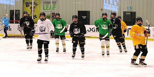 The Brandon Wheat Kings under-18 AAA girls team cool down after a hard skate during practice at J&G Homes Arena earlier this week. (Perry Bergson/The Brandon Sun)
Oct. 3, 2024
