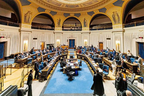 MIKE DEAL / FREE PRESS 
A break is called during question period because of a fire alarm in the building as the 1st session of the 43rd Legislature reconvenes Wednesday afternoon.
Reporter: Carol Sanders and Maggie Macintosh
241002 - Wednesday, October 02, 2024.