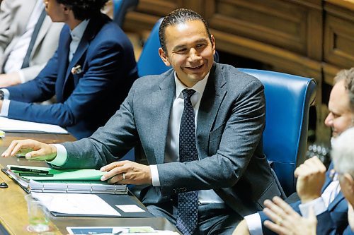 MIKE DEAL / FREE PRESS 
Premier Wab Kinew during question period as the 1st session of the 43rd Legislature reconvenes Wednesday afternoon.
Reporter: Carol Sanders and Maggie Macintosh
241002 - Wednesday, October 02, 2024.