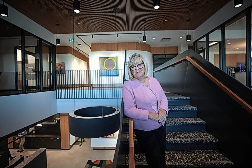 Ruth Bonneville / Free Press

BIZ - Payworks

Payworks unveiling its new Bridgwater office on  80 Payworks Way as they celebrate their 26th year in business. 

Business portrait of Barb Gamey, of Payworks, on grand staircase in the front of their new building site Thursday.   Also, photos of inside and outside the business. 

Story by Gabby

Oct 3rd , 2023
