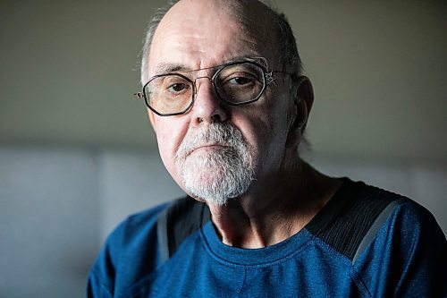 MIKAELA MACKENZIE / FREE PRESS
	
Joel Shefrin, who uses as ostomy bag for bowel movements and has not recieved timely home care when the bags have failed, with some of his ostomy bag supplies on Thursday, Oct. 3, 2024.

For Kevin story.
Winnipeg Free Press 2024