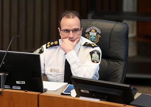 RUTH BONNEVILLE / WINNIPEG FREE PRESS

Local - City Hall WPS

Danny Smyth, Winnipeg Chief of Police, at city Hall during police board meeting Friday.

March 4th,  2022