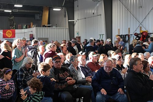 The crowd inside the Killarney-Turtle Mountain Fire Hall Thursday evening at a fundraiser to purchase a mobile ventilator and honour the memory of Al Babiuk, who planned the event but died before he could see it realized. (Michele McDougall/The Brandon Sun)