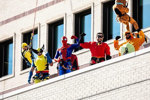 MIKAELA MACKENZIE / FREE PRESS
	
The third annual Suspended Superheroes event at HSC Children&#x2019;s Hospital on Friday, Oct. 4, 2024.

For Malak story.
Winnipeg Free Press 2024