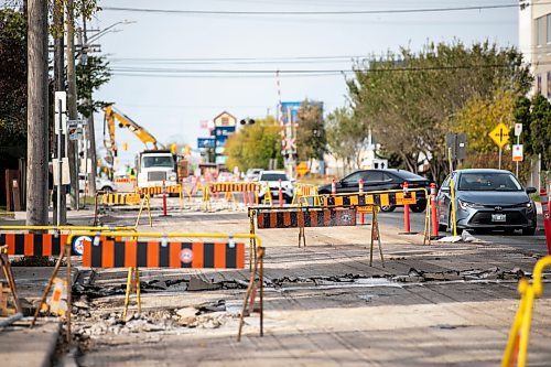 MIKAELA MACKENZIE / FREE PRESS
	
Construction on Ellice Avenue near Valour Road on Friday, Oct. 4, 2024.

For Joyanne story.
Winnipeg Free Press 2024