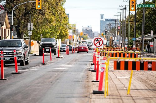 MIKAELA MACKENZIE / FREE PRESS
	
Construction on Ellice Avenue near Valour Road on Friday, Oct. 4, 2024.

For Joyanne story.
Winnipeg Free Press 2024