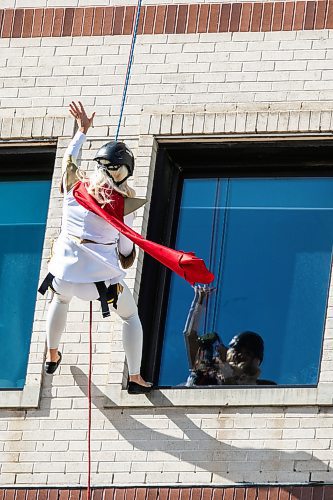 MIKAELA MACKENZIE / FREE PRESS
	
The third annual Suspended Superheroes event at HSC Children&#x2019;s Hospital on Friday, Oct. 4, 2024.

For Malak story.
Winnipeg Free Press 2024