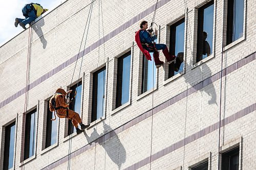 MIKAELA MACKENZIE / FREE PRESS
	
The third annual Suspended Superheroes event at HSC Children&#x2019;s Hospital on Friday, Oct. 4, 2024.

For Malak story.
Winnipeg Free Press 2024