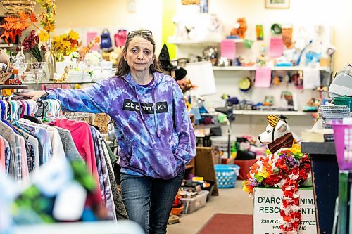 MIKAELA MACKENZIE / FREE PRESS
	
Sydney Burnham, manager of D'Arcy's ARC Thrift Store, on Friday, Oct. 4, 2024. D'Arcy's ARC Thrift Store has decided not to renew its lease after 16 years of business.

For Chris story.
Winnipeg Free Press 2024