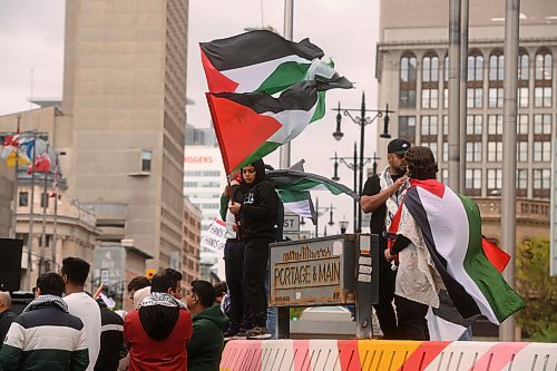 Mike Sudoma/Free Press
During a pro Palestinian rally at the Manitoba Legislative Grounds Saturday afternoon 
October 5, 2024
