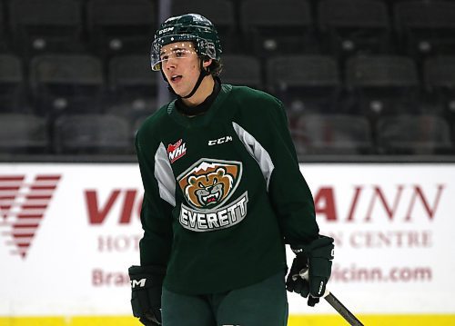 Everett Silvertips rookie defenceman Landon DuPont was just the second player in Western Hockey League history to be granted exceptional player status, joining Chicago Blackhawks star Connor Bedard. (Perry Bergson/The Brandon Sun)
Oct. 7, 2024