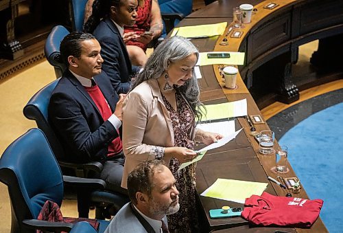 JESSICA LEE / WINNIPEG FREE PRESS

St. Johns MLA Nahanni Fontaine is photographed during question period May 31, 2023 at the Legislature.

Reporter: Carol Sanders