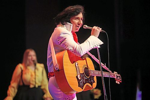 08102024
Tribute artist Jaedyn Pilon and the Flashback Band perform Elvis - The Vegas Years for a crowd at the Western Manitoba Centennial Auditorium on Tuesday evening.
(Tim Smith/The Brandon Sun)