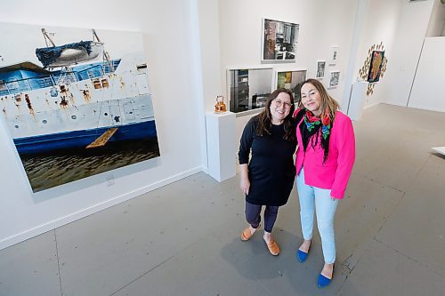 MIKE DEAL / FREE PRESS
Suzanne Morrissette and Jaimie Isaac, co-curators of the Rosemary Gallery, 226 Main Street.
The gallery&#x2019;s first exhibition, Confluence, contains work by nine artists with Winnipeg's 150th anniversary as a focal point. 
Reporter: Conrad Sweatman
241004 - Friday, October 04, 2024.