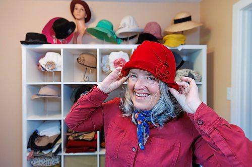 MIKE DEAL / FREE PRESS
Kelly Bekeris, Milliner, wearing a Sculpted Freeform wool hat.
When Kelly Bekeris retired from teaching, she found herself with plenty of time on her hands. Already an accomplished seamstress, she started making mittens, from merino wool which she sourced from vintage jumpers. Deciding to challenge herself even further, the 72-year-old ventured into millinery. She&#x2019;s yet-to-regret that decision and has made around 300 hats since she started in 2019. 
Reporter: AV Kitching
241009 - Wednesday, October 09, 2024.