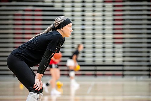 MIKAELA MACKENZIE / FREE PRESS
	
Wesmen women&#x573; volleyball player Jaya Dzikowicz during practice at the Duckworth Centre on Wednesday, Oct. 9, 2024.

For Mike Sawatzky story.
Winnipeg Free Press 2024