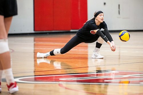 MIKAELA MACKENZIE / FREE PRESS
	
Wesmen women&#x573; volleyball player Jaya Dzikowicz during practice at the Duckworth Centre on Wednesday, Oct. 9, 2024.

For Mike Sawatzky story.
Winnipeg Free Press 2024