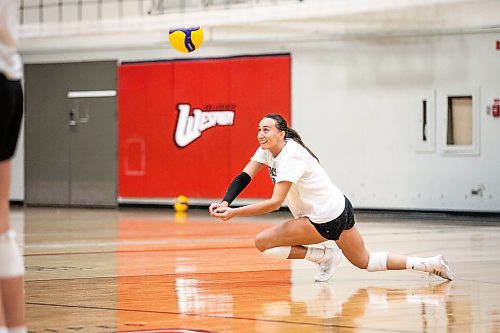 MIKAELA MACKENZIE / FREE PRESS
	
Wesmen women&#x573; volleyball player Selva Planincic during practice at the Duckworth Centre on Wednesday, Oct. 9, 2024.

For Mike Sawatzky story.
Winnipeg Free Press 2024