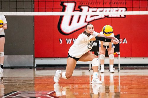 MIKAELA MACKENZIE / FREE PRESS
	
Wesmen women&#x573; volleyball player Selva Planincic during practice at the Duckworth Centre on Wednesday, Oct. 9, 2024.

For Mike Sawatzky story.
Winnipeg Free Press 2024