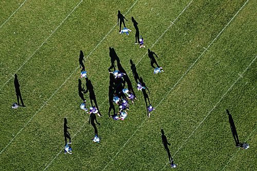 The Vincent Massey Vikings and the River East Kodiaks cast shadows as they go head-to-head in high school varsity football action at Doug Steeves Field  on a beautiful Friday afternoon. (Photos by Tim Smith/The Brandon Sun)