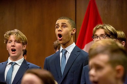 BROOK JONES/FREE PRESS
The Winnipeg Boys Choir is celebrating its centennial this year. The choir performs for Manitoba Lt.-Gov. Anita Neville in celebration of their centennial milestone at Government House in Winnipeg, Man., Thursday, Oct. 10, 2024.