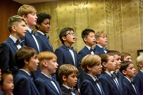 BROOK JONES/FREE PRESS
The Winnipeg Boys Choir is celebrating its centennial this year. The choir performs for Manitoba Lt.-Gov. Anita Neville in celebration of their centennial milestone at Government House in Winnipeg, Man., Thursday, Oct. 10, 2024.