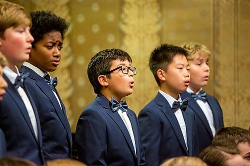 BROOK JONES/FREE PRESS
The Winnipeg Boys Choir is celebrating its centennial this year. The choir performs for Manitoba Lt.-Gov. Anita Neville in celebration of their centennial milestone at Government House in Winnipeg, Man., Thursday, Oct. 10, 2024.