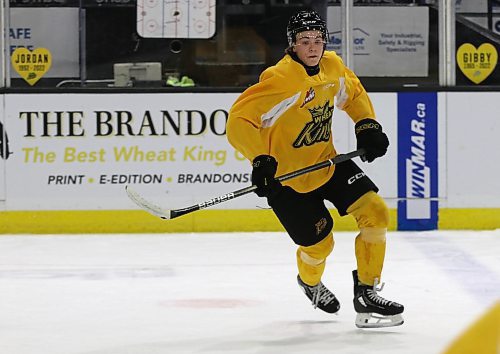 Brandon Wheat Kings rookie forward Brady Turko of McCreary scored his first goal of the Western Hockey League season in a 6-1 loss to the Medicine Hat Tigers on Friday. (Perry Bergson/The Brandon Sun)
Oct. 16, 2024