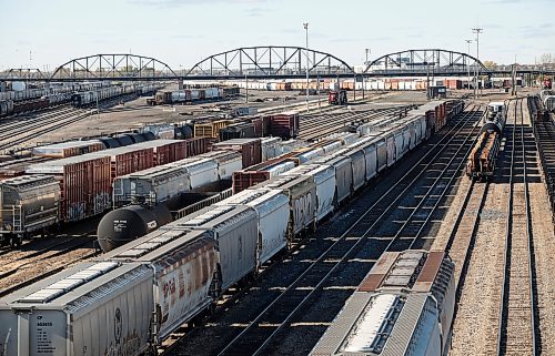 JOHN WOODS / FREE PRESS
Rail-yard in downtown Winnipeg Monday, October 14, 2024. 

Reporter: ?