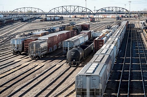 JOHN WOODS / FREE PRESS
Rail-yard in downtown Winnipeg Monday, October 14, 2024. 

Reporter: ?