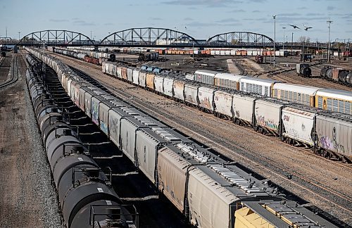 JOHN WOODS / FREE PRESS
Rail-yard in downtown Winnipeg Monday, October 14, 2024. 

Reporter: ?