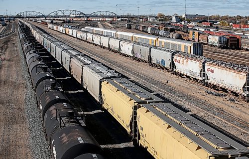 JOHN WOODS / FREE PRESS
Rail-yard in downtown Winnipeg Monday, October 14, 2024. 

Reporter: ?