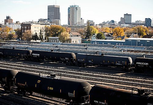 JOHN WOODS / FREE PRESS
Rail-yard in downtown Winnipeg Monday, October 14, 2024. 

Reporter: ?