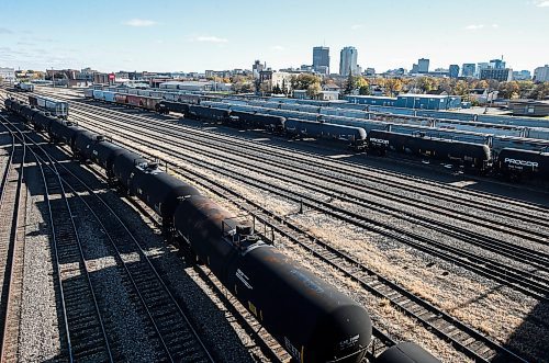 JOHN WOODS / FREE PRESS
Rail-yard in downtown Winnipeg Monday, October 14, 2024. 

Reporter: ?