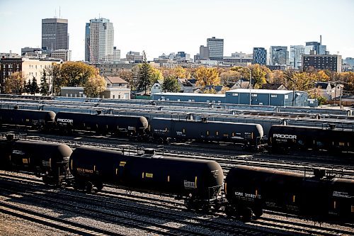 JOHN WOODS / FREE PRESS
Rail-yard in downtown Winnipeg Monday, October 14, 2024. 

Reporter: ?