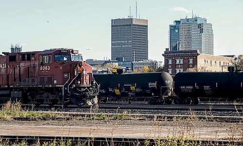 JOHN WOODS / FREE PRESS
Rail-yard in downtown Winnipeg Monday, October 14, 2024. 

Reporter: ?