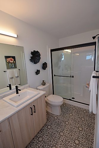 Todd Lewys / Free Press
Style and utility intersect in the elegant ensuite.