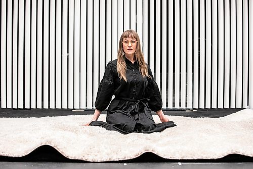 MIKAELA MACKENZIE / FREE PRESS
	
Stephanie Morin-Robert, whose latest solo show SOFT SPOT opens the Theatre Cercle Moliere season Wednesday night, on the stage at the French theatre on Tuesday, Oct. 15, 2024.

For Ben Waldman story.
Winnipeg Free Press 2024