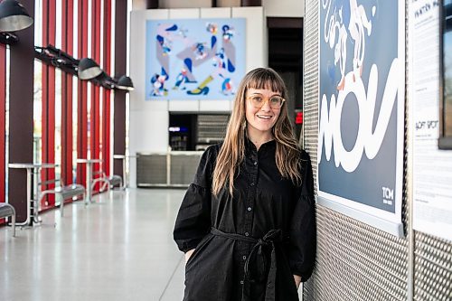 MIKAELA MACKENZIE / FREE PRESS
	
Stephanie Morin-Robert, whose latest solo show SOFT SPOT opens the Theatre Cercle Moliere season Wednesday night, at the French theatre on Tuesday, Oct. 15, 2024.

For Ben Waldman story.
Winnipeg Free Press 2024