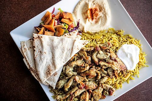 MIKAELA MACKENZIE / FREE PRESS
	
The chicken shawarma plate at Som Legacy Restaurant on Tuesday, Oct. 15, 2024.

For Eva story.
Winnipeg Free Press 2024