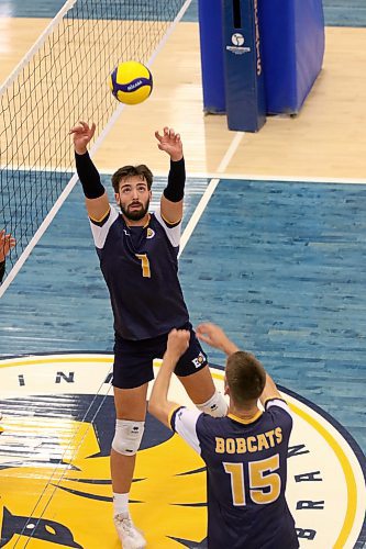 JJ Love and the Brandon University Bobcats begin their Canada West men's volleyball season at Trinity Western next week. As one of five-teams with an opening-round bye, BU plays in a four-team tournament in Calgary this week. (Thomas Friesen/The Brandon Sun)